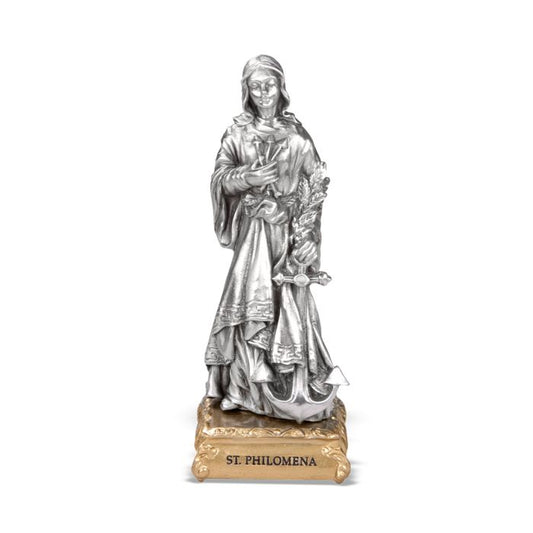 St. Philomena Pewter Statue