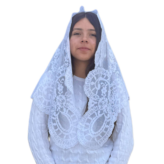 Lady of Grace Chapel Veil in White (52" x 24") 