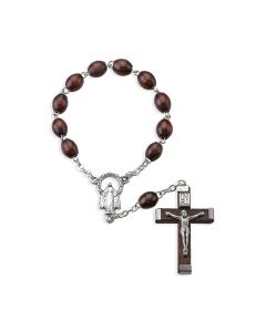 Wood Bead Auto Rosary