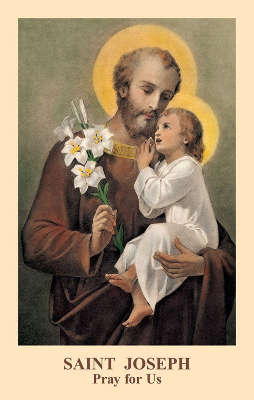 St. Joseph Rosary with Photo Center and Prayer Card