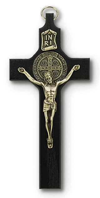 St. Benedict 6.5" Black Crucifix