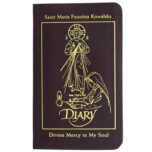 Diary of Saint Maria Faustina Kowalska - Divine Mercy in My Soul, Deluxe Leather Cover (English or Spanish)