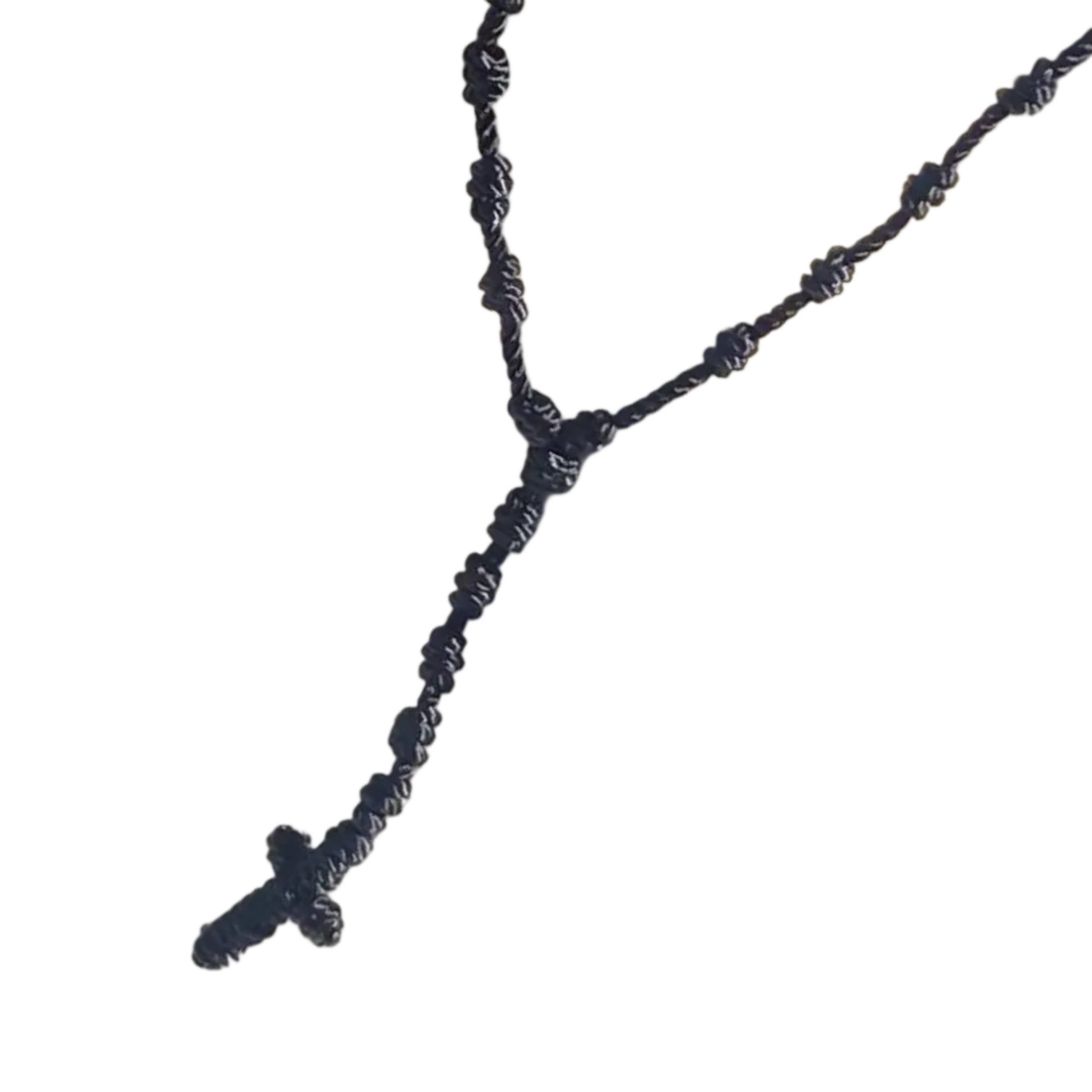 Black Rope Rosary – St. Anthony's Catholic Gift Shop