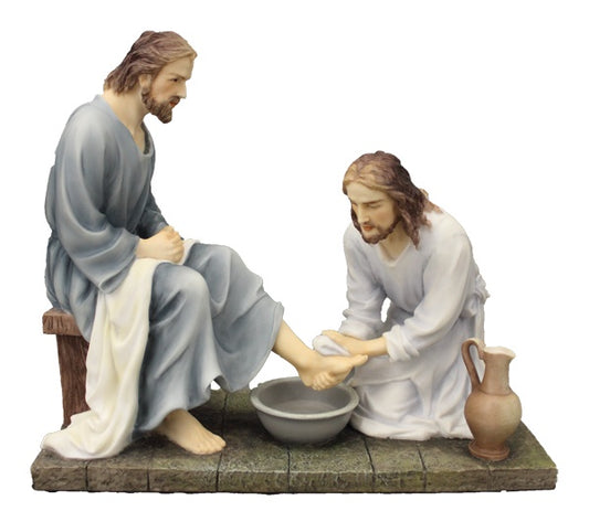 Christ Washing The Feet Statue  - 8.5"