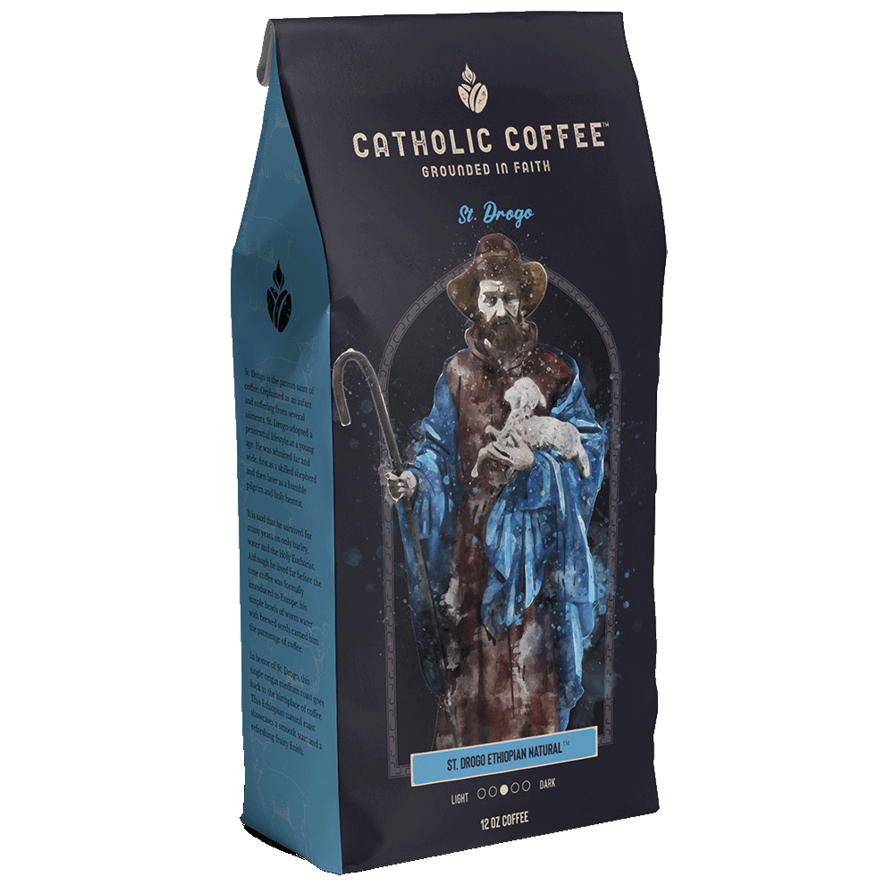 Catholic Coffee: 12 oz of Ground Coffee - Featuring Saint Themed Roasts