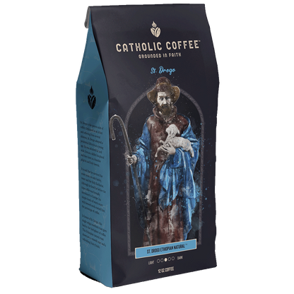 Catholic Coffee: 12 oz of Ground Coffee - Featuring Saint Themed Roasts