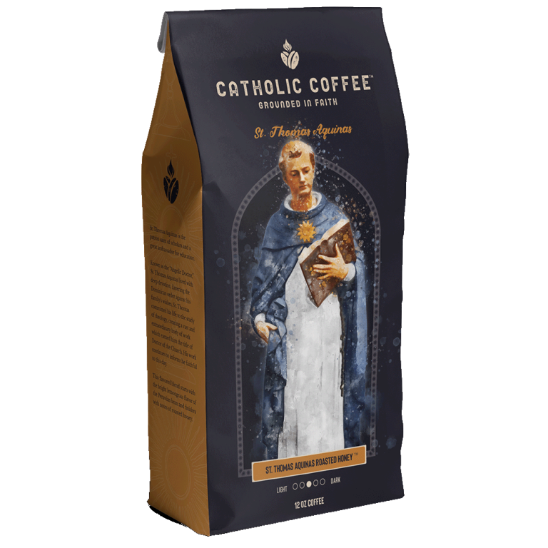 Catholic Coffee: 12 oz of Ground Coffee - Featuring Saint Themed Roasts