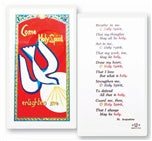 Come Holy Spirit - Laminated Holy Card