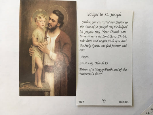 St. Joseph - Paper Holy Card