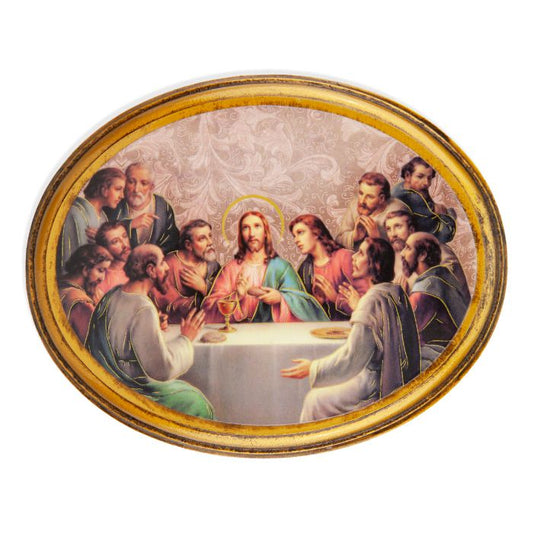 Last Supper Oval Wood Plaque