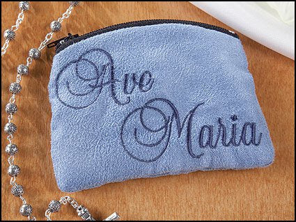 Ave Maria - Cloth Rosary Case