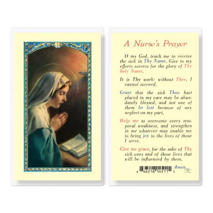 Nurse's Prayer Holy Card