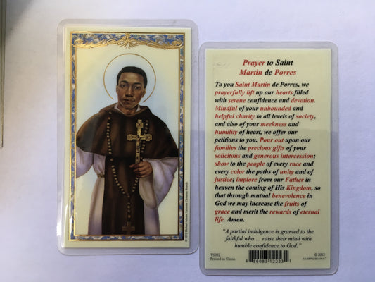 St. Martin de Porres - Holy Card - TS