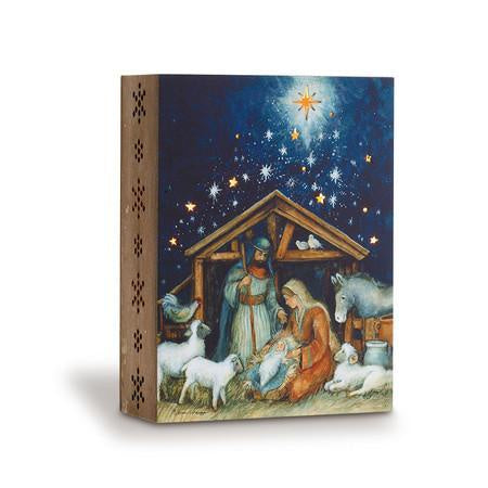 O Holy Night Lighted Nativity Scene