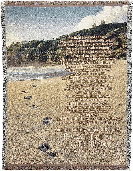 Footprints Prayer Blanket