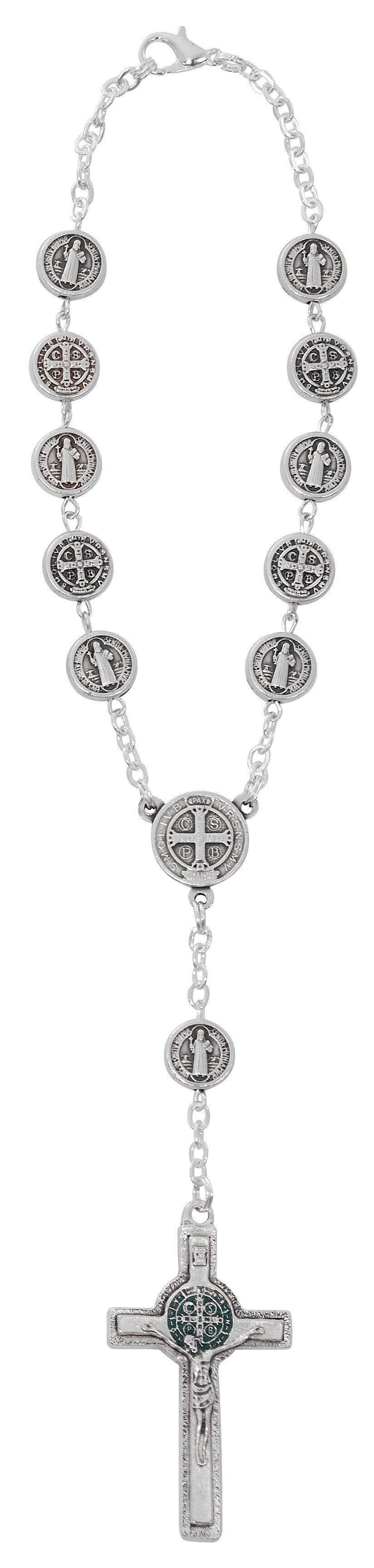 St. Benedict Medal Auto Rosary