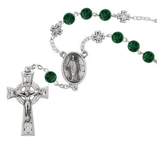 Green Irish Auto Rosary