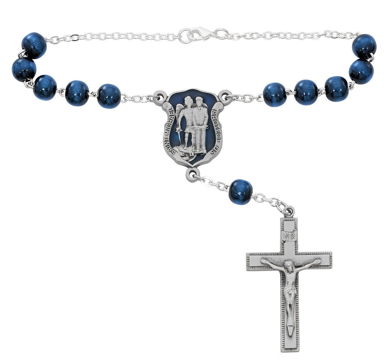 St. Michael Protect Us Police Officer Auto Rosary