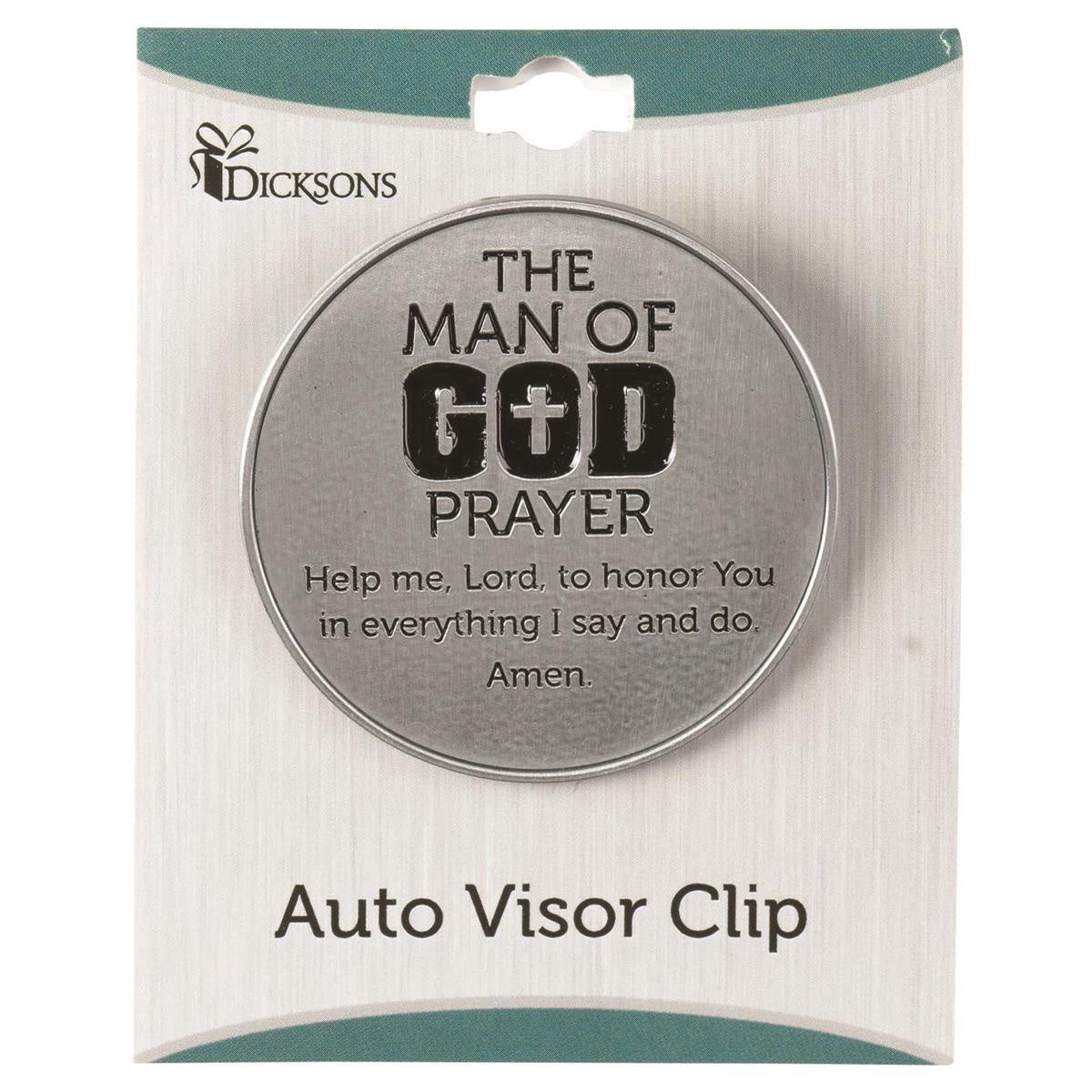 The Man of God Prayer Auto Visor Clip