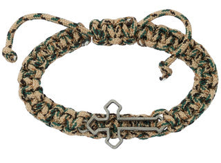 Camo Paracord with Cross Bracelet