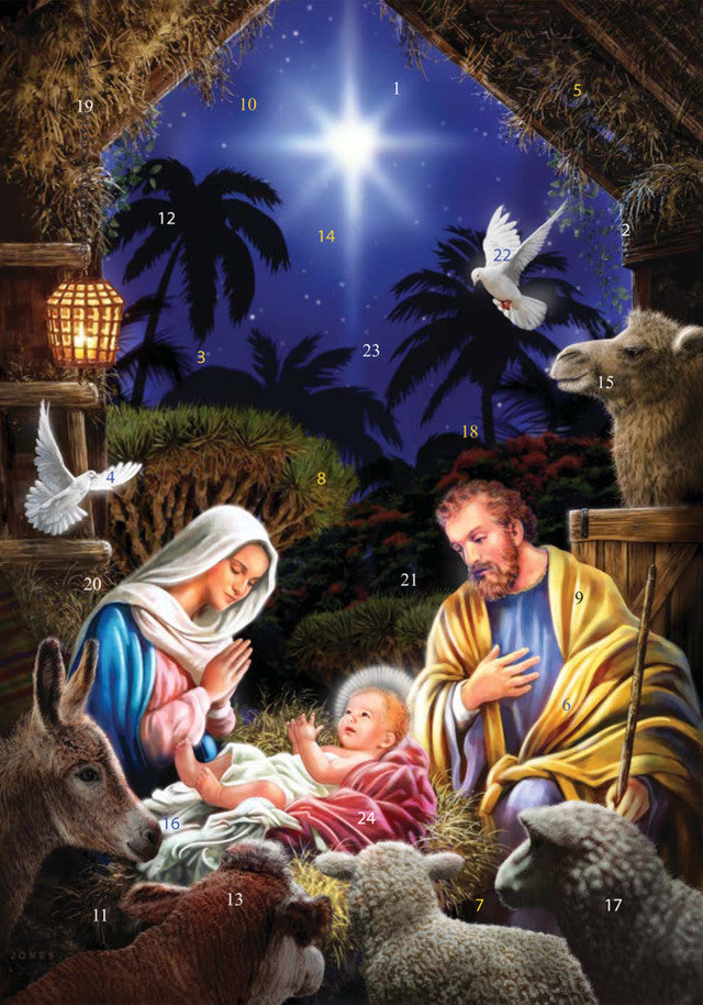 Mini Advent Calendar Greeting Cards - Assorted Styles