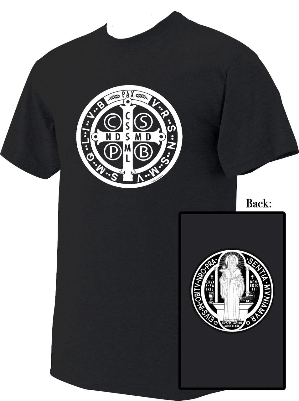 St. Benedict Medal T-Shirt (Two-Sided)