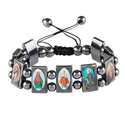 Saints bracelet in hematite