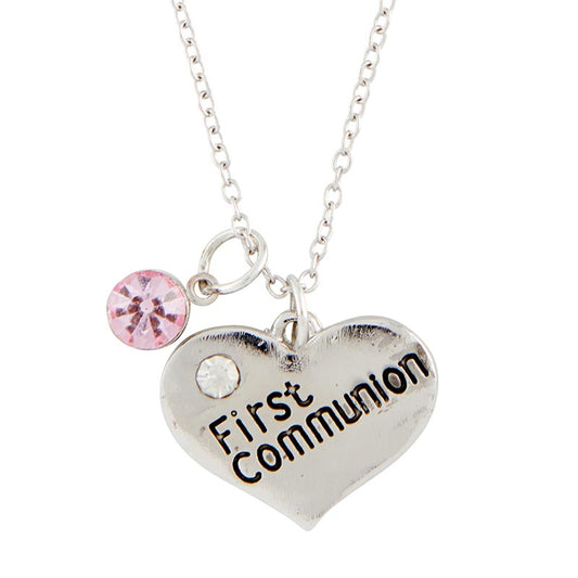 First Communion Heart Necklace