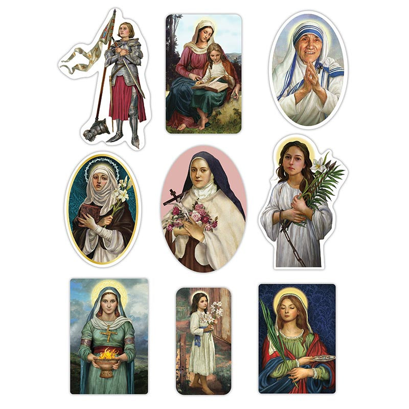 Michael Adam's Female Saints Sticker Pack - 3 Sheets