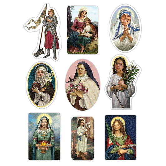 Michael Adam's Female Saints Sticker Pack - 3 Sheets