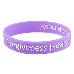 "Forgiveness Heals" silicone bracelet