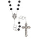 Wedding Rosary With Intertwining Rings - Available in Black or White