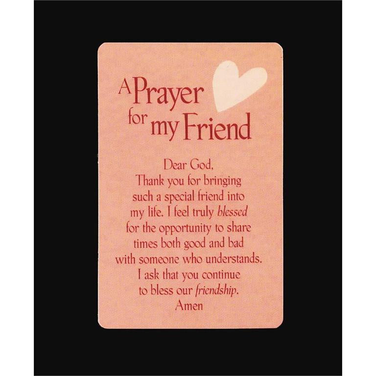 "A Prayer for My Friend" Prayer Card