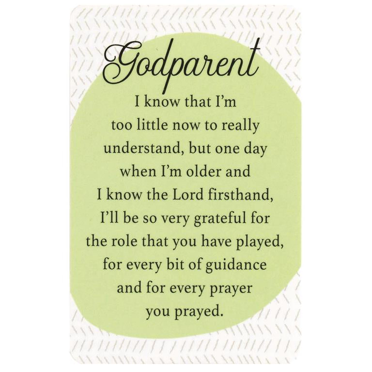 Godparent Prayer Card