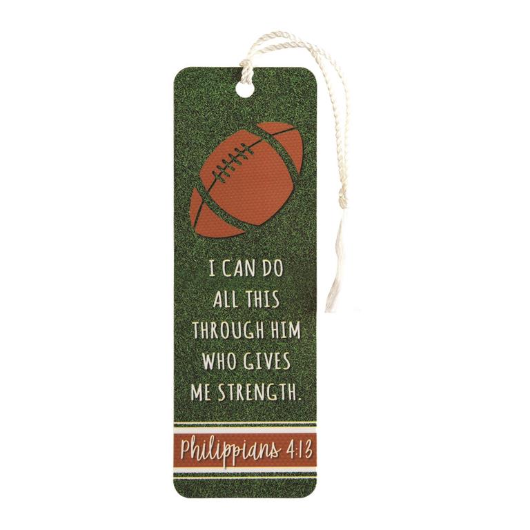 I Can Do All This Through Him Who Gives Me Strength - Philippians 4:13 Sports Bookmark