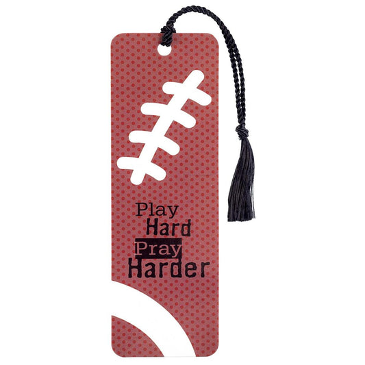 Play Hard, Pray Harder Sports Bookmark