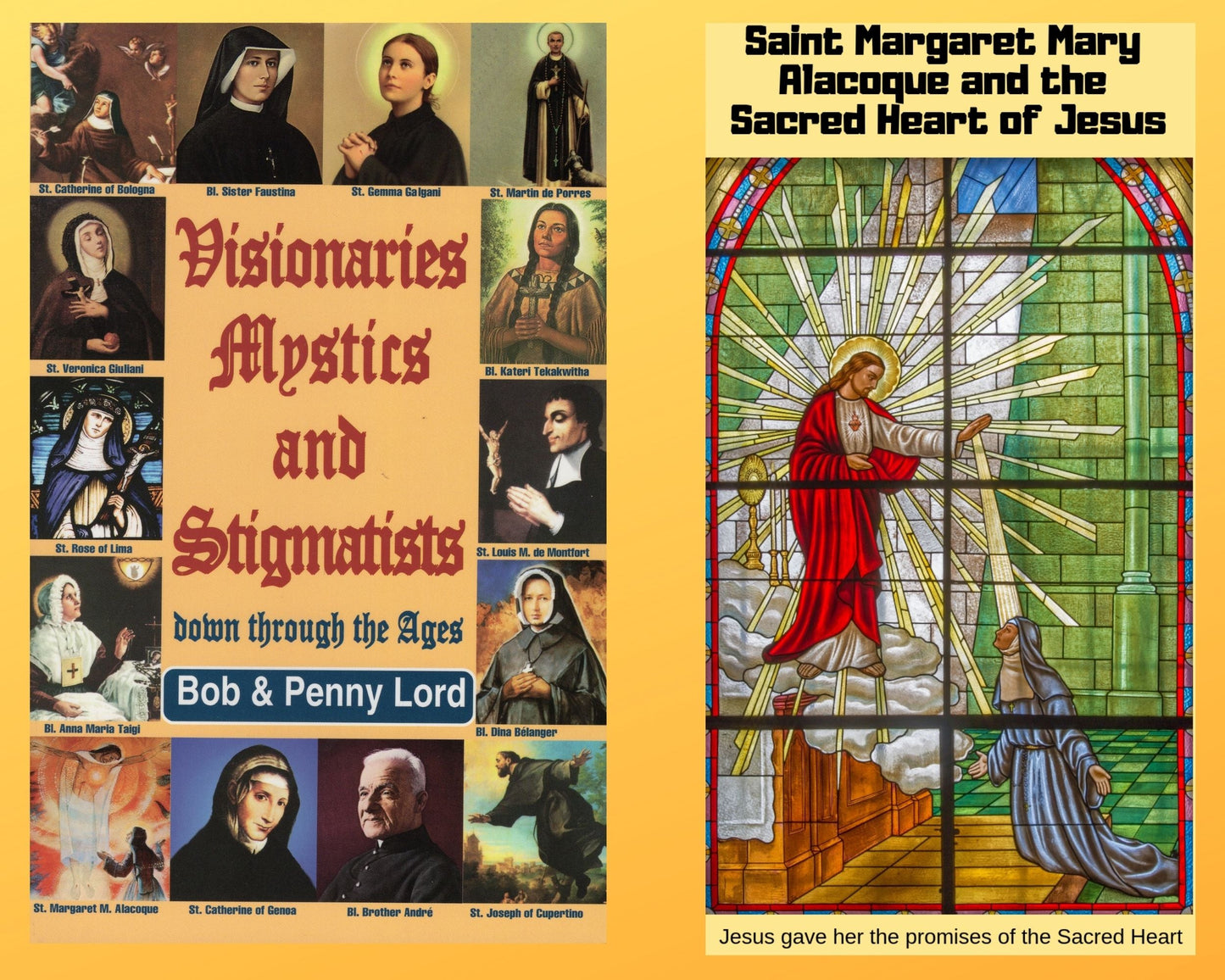 Visionaries Mystics and Stigmatists Book and Companion Saint Margaret Mary Alacoque DVD - by Bob and Penny Lord