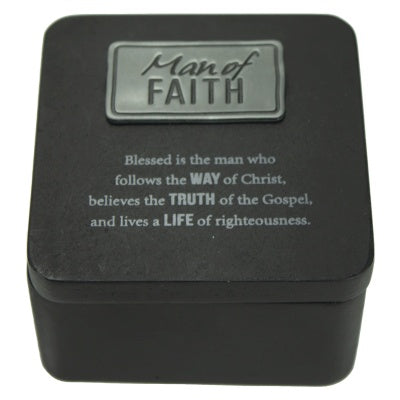 Man of Faith Keepsake Box with Magnetic Cover