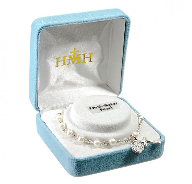 Freshwater Pearl Rosary Bracelet 4mm