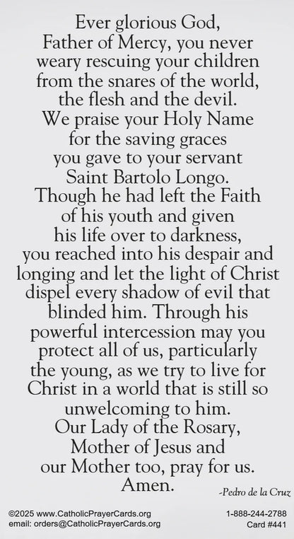 St. Bartolo Longo - Holy Card