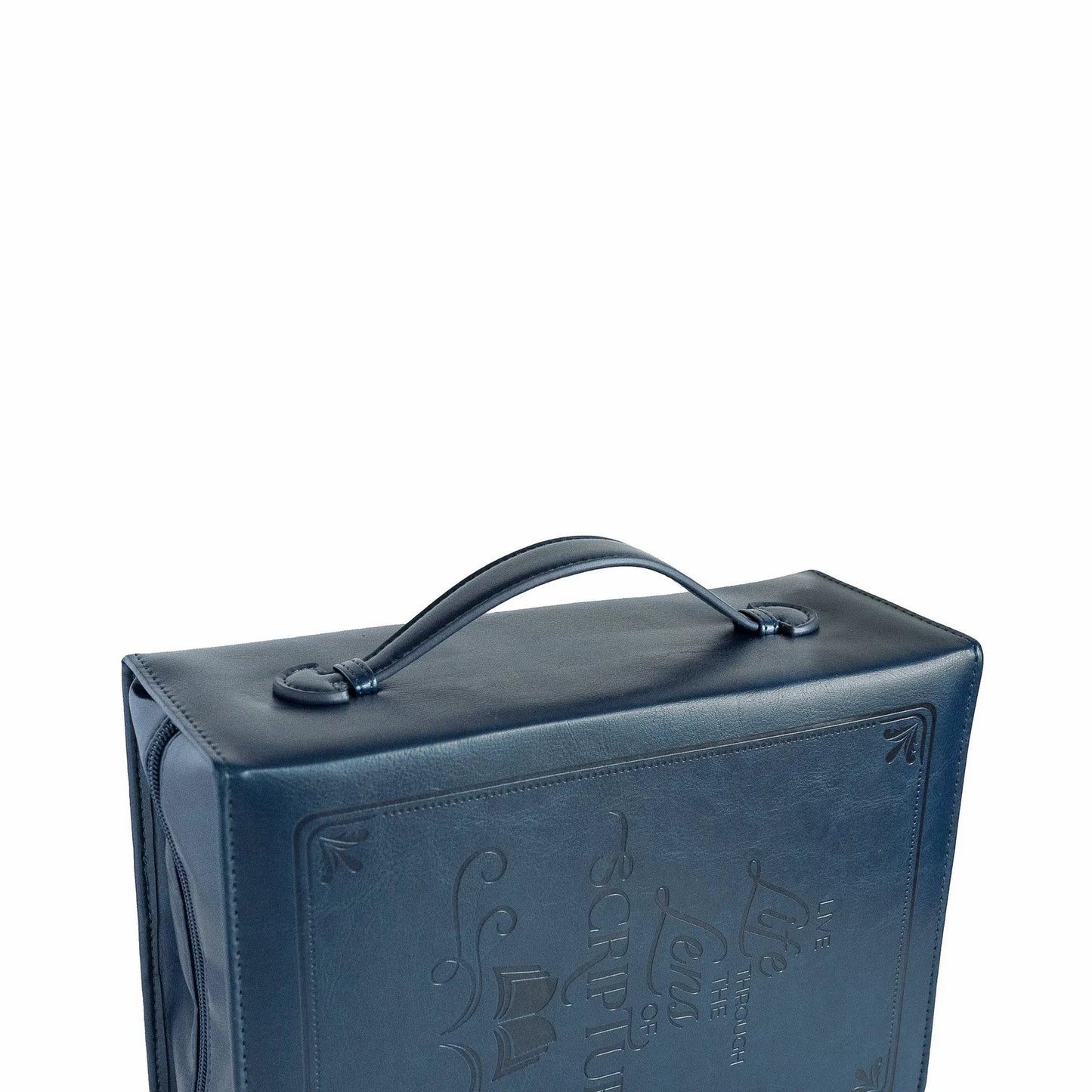 Live Life Through the Lens of Scripture Bible Carrying Case - (Leatherlike) Navy