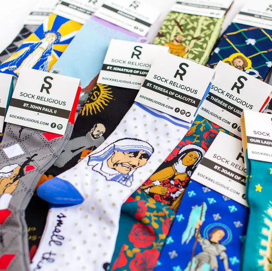 Religious Themed Socks, Kids-Adult Size (Many Variants)