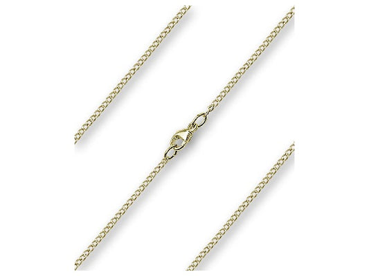 Gold Plate Curb Chain with Lobster Claw Clasp - Carded