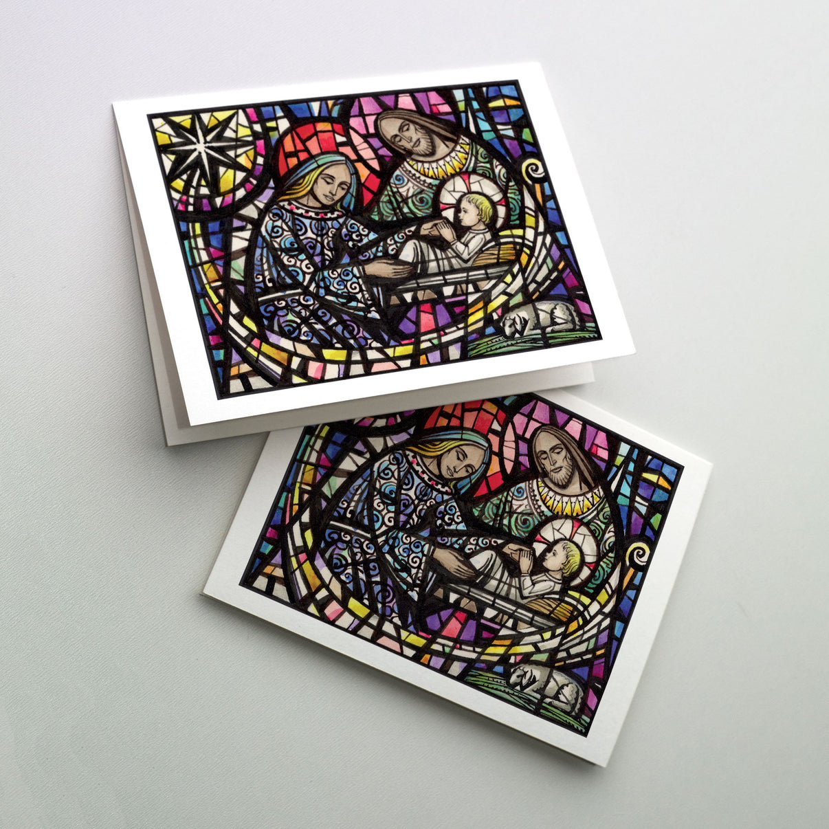 Stained Glass Holy Family Christmas Card Boxed Set