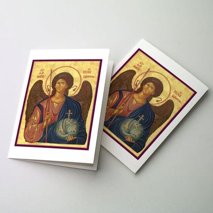 St. Michael Icon Greeting Card - Blank inside