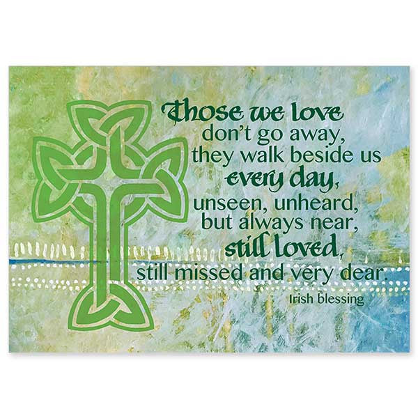 Sympathy Greeting Card With Celtic Cross