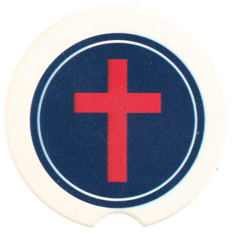 Christian Flag Car Coaster -2 pack