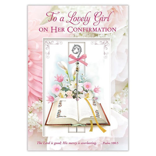 " To A Lovely Girl On Her Confirmation " Greeting Card