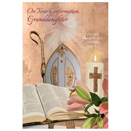 " On Your Confirmation, Granddaughter " Greeting Card