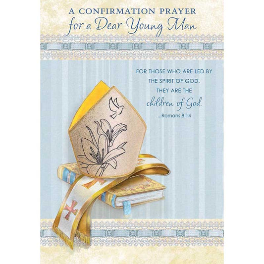 " A Confirmation Prayer for a Dear Young Man " Greeting Card